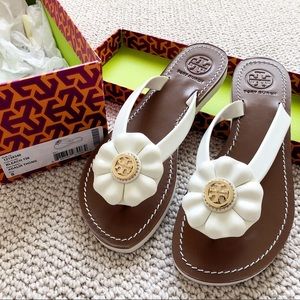 NIB Adelina Thong Tory Burch White